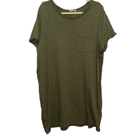 Olive Green T-Shirt Dress Womens XL By Gap Short Sleeve Pocket - Picture 1 of 5